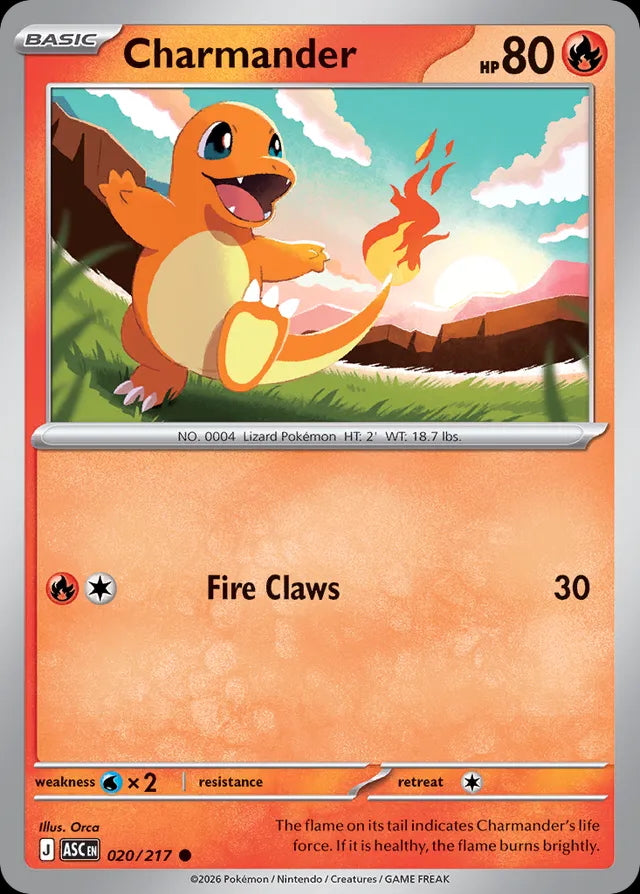 Ascended Heroes Charmander #020/217